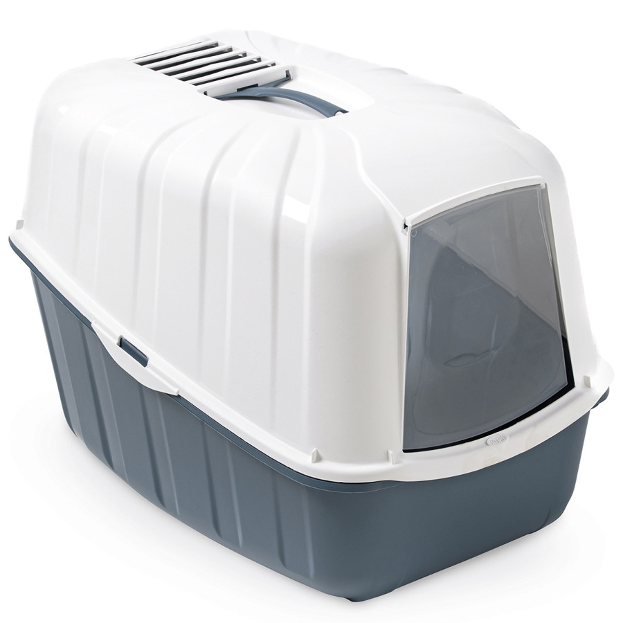 MPS KOMODA Туалет дом закрытый кошачий, темно-синий (54 x 39 x 40h см) - фото