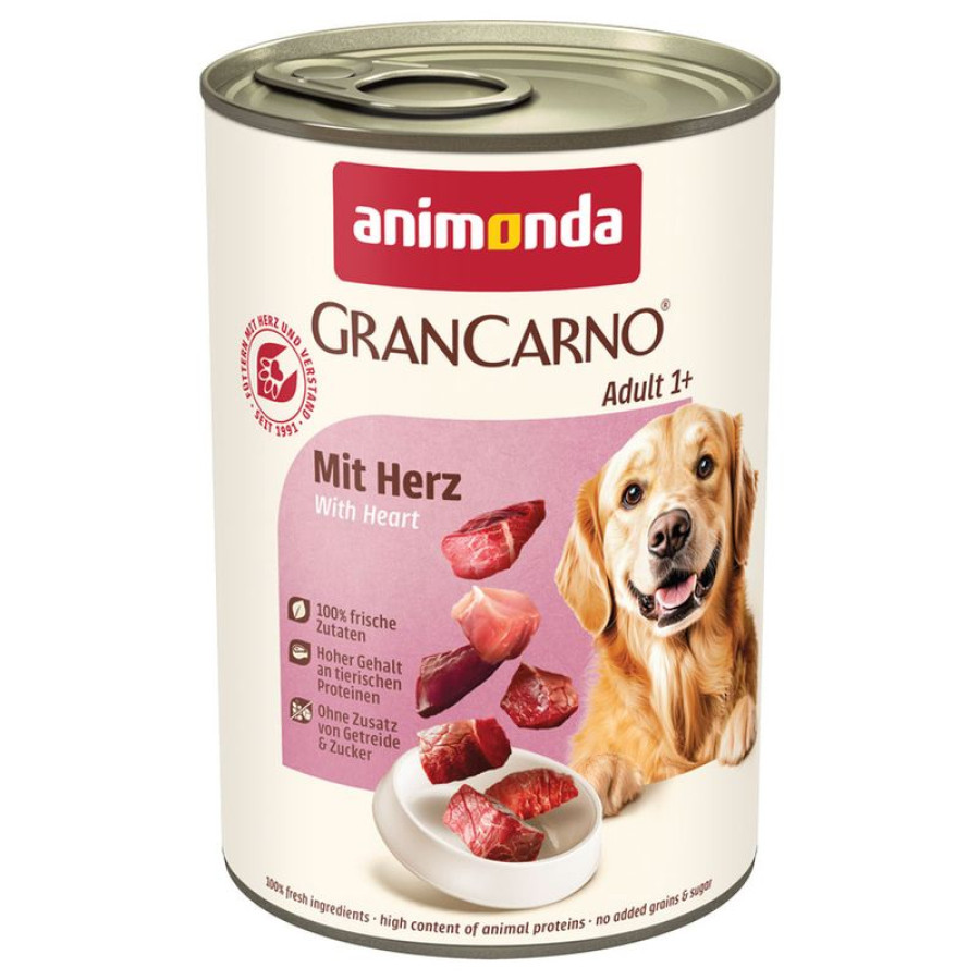 ANIMONDA GRAN CARNO ADULT (400 г) С сердцем, для взрослых собак - фото