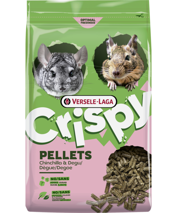 VERSELE-LAGA Crispy Pellets Chinchilla and Degu (1 кг) NEW Гранулированный корм для шиншилл и дегу - фото