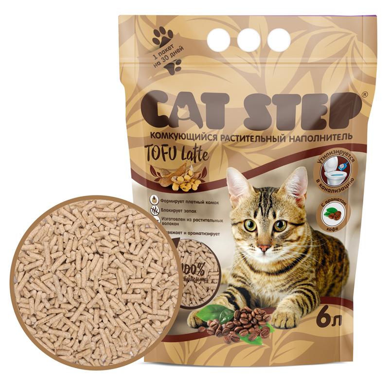 CAT STEP Tofu Latte Наполнитель растительный комкующийся (6 л) - фото