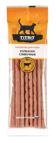 TiTBiT Колбаски Сливочные для кошек (30 г) Золотая коллекция - фото