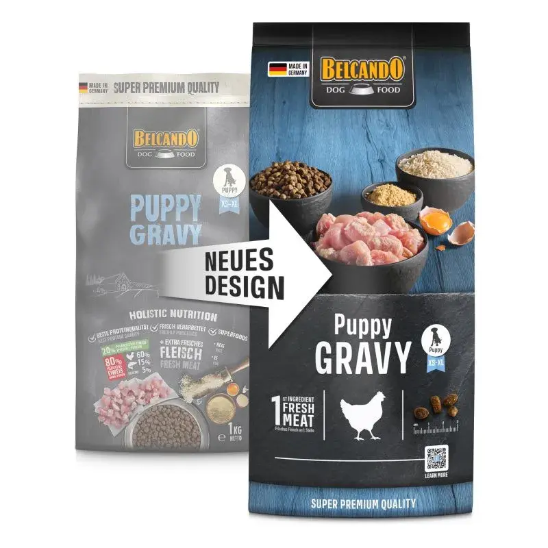 BELCANDO PUPPY GRAVY (12,5 кг) корм с вкусным соусом для щенков - фото3
