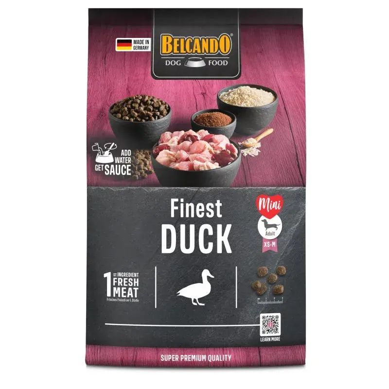 BELCANDO FINEST DUCK (4 кг) с уткой для взрослых собак мелких пород - фото