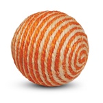 TRIOL Мяч - когтеточка для кошек, из сезаля (бело-оранжевый)  - фото