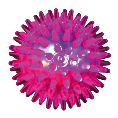 TRIXIE Flashing Hedgehog, Thermoplastic Rubber Мячик-ёжик, мигающий (5 см) - фото