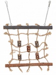 TRIXIE Rope Climbing Wall Игрушка-сетка подвесная из сезаля и дерева (27 x 24 см) - фото