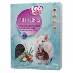 LOLO PETS Puffingers Экструдированный корм для шиншилл и дегу (500 г) - фото