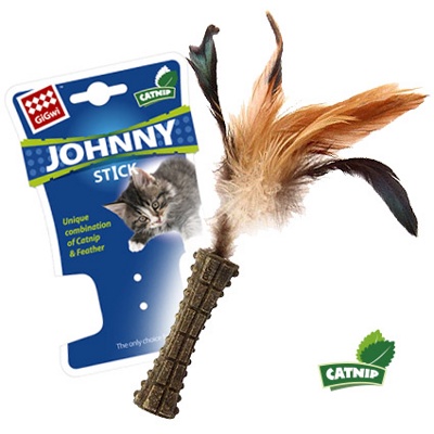 GiGwi Johnny Stick Прессованная кошачья мята и перья  - фото