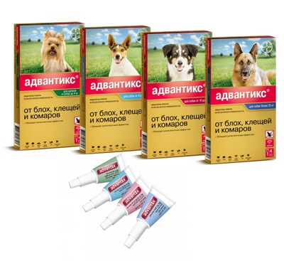 АДВАНТИКС (ADVANTIX) Капли на холку для собак массой до 4 кг (1 пипетка х 0,4 мл) Bayer-Elanco (Имидаклоприд + перметрин) - фото2