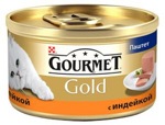GOURMET Gold (85 г) Паштет с индейкой, для кошек - фото