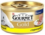 GOURMET Gold (85 г) Паштет с курицей, для кошек - фото