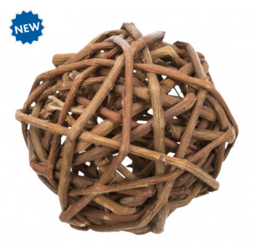 TRIXIE Wicker Ball Игрушка для грызунов плетеный мяч (6 см) - фото