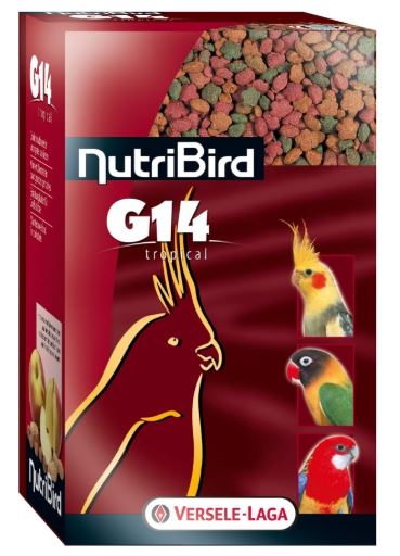 VERSELE-LAGA NUTRIBIRD G14 Tropical (1 кг) гранулированный корм для средних и других попугаев  - фото