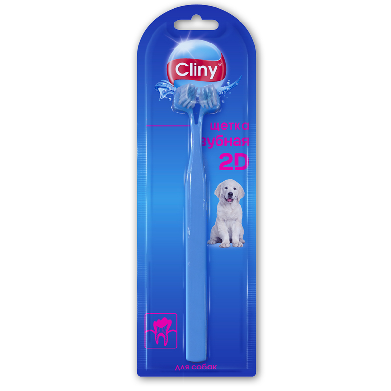 CLINY Зубная щетка 2D для собак (Экопром) - фото