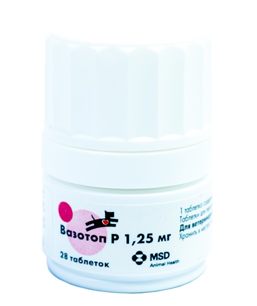 ВАЗОТОП VASOTOP P (Рамиприл) таблетки 1,25 мг (28 шт.) MSD - фото