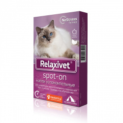 РЕЛАКСИВЕТ (Relaxivet) Spot-on Капли на холку успокоительные для кошек и собак (коробка 4 пипетки) Экопром-Neoterica - фото