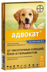 АДВОКАТ (ADVOCATE) Капли на холку для собак массой 25-40 кг (1 пипетка х 4 мл) Bayer-Elanco (Имидаклоприд 10%+ моксидектин 2,5%) - фото