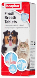 BEAPHAR Fresh Breath Tablets (40 табл.) Таблетки от запаха из пасти для кошек и собак - фото