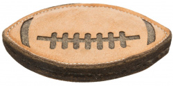 TRIXIE Rugby Ball Dog Toy Мяч рэгби, из натуральной кожи и шерсти (20 см) - фото