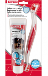 BEAPHAR Toothpaste + Brush Зубная паста + щетка для животных - фото