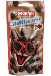 BEAPHAR Malt Hearts (150 шт) Сердечки с мальт-пастой для кошек - фото