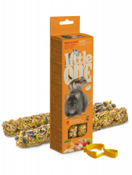 LITTLE ONE Палочки для хомяков, крыс, мышей и песчанок, с фруктами и орехами (2 х 60 г) - фото
