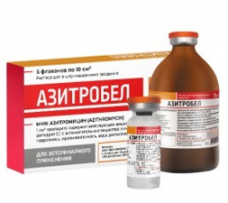 АЗИТРОБЕЛ (Азитромицин 10%) раствор для инъекций (10 мл) Белкаролин - фото