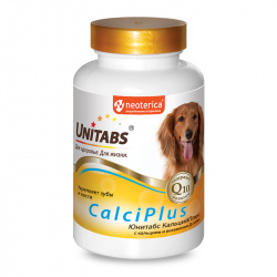 ЮНИТАБС (UNITABS) CalciPlus с кальцием, фосфором и витамином Д для собак (100 табл) Экопром-Neoterica - фото