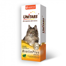 ЮНИТАБС (UNITABS) BiotinPlus paste Паста с биотином и таурином для кошек (120 мл) Экопром-Neoterica - фото