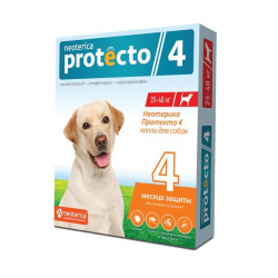 ПРОТЕКТО 4 (Protecto) Капли на холку для собак 25-40 кг (1 пипетка х 4 мл) Экопром-Neoterica (Имидаклоприд + этофенпрокс + пирипроксифен) - фото