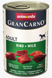 ANIMONDA GRAN CARNO ADULT (400 г) Говядина и дичь, для взрослых собак  - фото