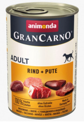 ANIMONDA GRAN CARNO ADULT (400 г) Говядина и индейка, для взрослых собак  - фото