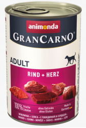 ANIMONDA GRAN CARNO ADULT (400 г) Говядина и сердце, для взрослых собак  - фото