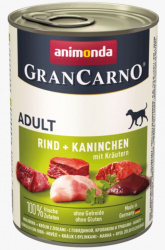 ANIMONDA GRAN CARNO ADULT (400 г) Говядина, кролик и зелень, для взрослых собак - фото