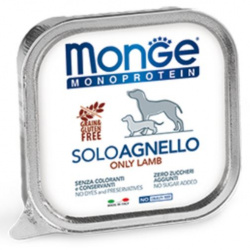 MONGE SOLO Monoprotein Lamb (лоток 150 г) монопротеиновый паштет с ягненком для собак - фото