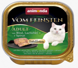 ANIMONDA Vom Feinsten Adult (100 г) с говядиной, филе лосося и шпинатом - фото