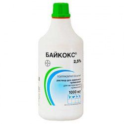 БАЙКОКС 2,5% Baycox 2,5% (Толтразурил) Раствор для перорального применения (1000 мл) Bayer - фото