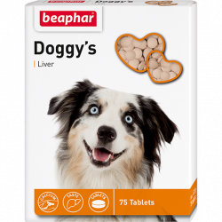 BEAPHAR Doggy’s Liver (75 табл) Витаминизированное лакомство для собак, со вкусом печени - фото