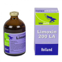 ЛИМОКСИН 200 LA (Окситетрациклин 20%) Раствор для инъекций (100 мл) Interchemie  - фото