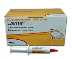 МАСТИЕТ ФОРТЕ Антибактериальный препарат (8 г) MDS (Окситетрациклин +неомицин + бацитрацин +преднизолон) - фото