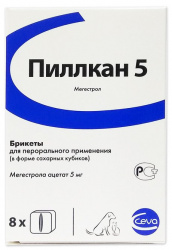 ПИЛЛКАН 5 (Мегестрол), 1 сахарный кубик Ceva - фото
