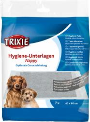 TRIXIE Nappy hygiene pad with activated carbon (40 х 60 см, 7 шт) Пеленка впитывающая, с активированным углем - фото