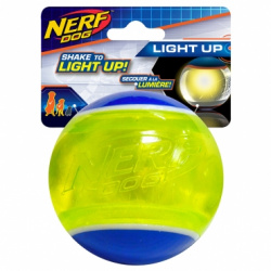NERF Мяч светящийся, прозрачный (8 см, синий/зеленый) - фото