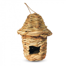 TRIOL Гнездо-домик NATURAL для птиц из луговых трав (d15 х 20 см) - фото