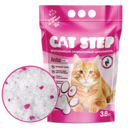 CAT STEP Pink (3,8 л) Наполнитель силикагелевый впитывающий - фото