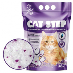 CAT STEP Lavender (3,8 л) Наполнитель силикагелевый впитывающий - фото
