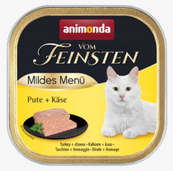 ANIMONDA Mildes Menu (100 г) индейка и сыр, для взрослых кошек - фото
