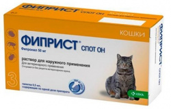 ФИПРИСТ Спот-он для кошек (1 пипетка х 0,5 мл) KRKA (Фипронил 10%) - фото