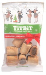 TiTBiT Новогодняя коллекция - Печенье Роллы для собак (200 г) - фото