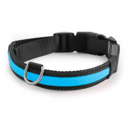 TRIOL Ошейник светодиодный NIGHT CITY синий (XL, 2,5 х 51-61 см) - фото